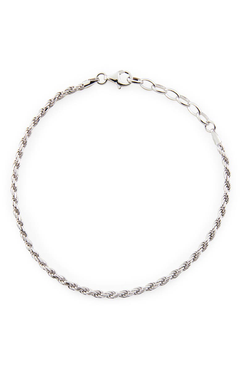 Serge DeNimes Silver Rope Bracelet, Alternate, color, Silver