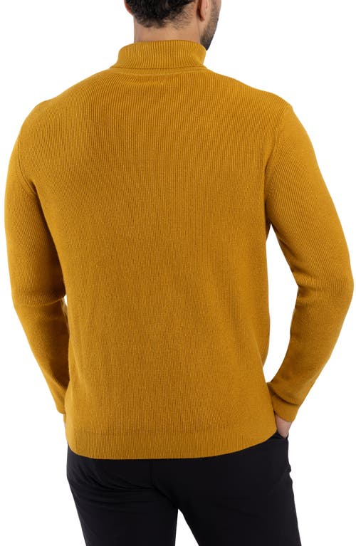Shop Spring + Mercer Ribbed Turtleneck Sweater In Mustard
