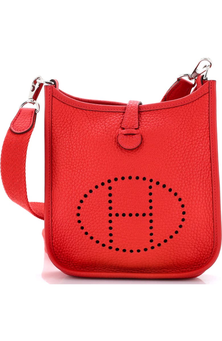 Pre-Owned Hermes Evelyne Bag Gen III Clemence TPM, Main, color, Geranium
