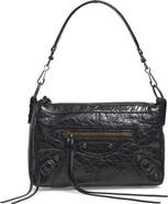 Balenciaga Mini Le City Moto Leather Shoulder Bag