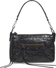 Balenciaga Mini Le City Moto Leather Shoulder Bag