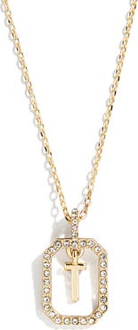 BaubleBar Alicia Intial Pendant Necklace