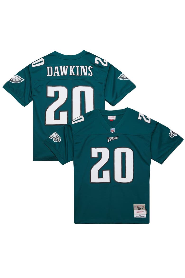 Men's Mitchell & Ness Brian Dawkins Green Philadelphia Eagles Legacy Replica Jersey, Main, color, Green