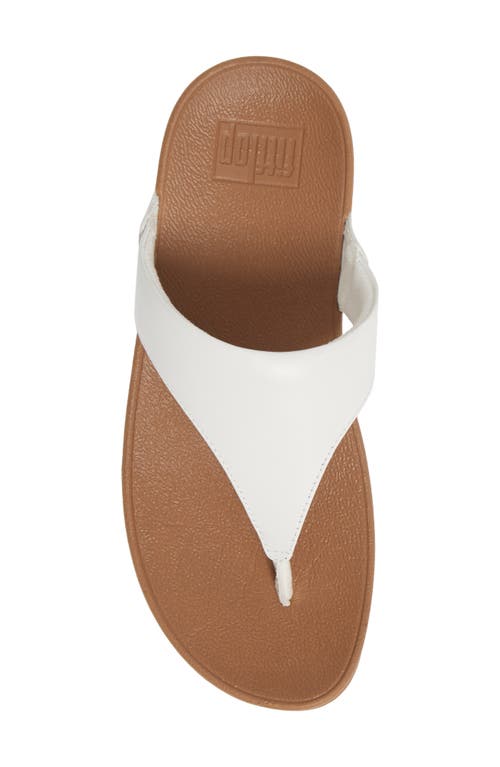 Fitflop Lulu Flip Flop In White Fabric