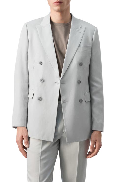 Amalfi Linen Slim Fit Double Breast Blazer