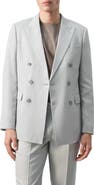 MANGO Amalfi Linen Slim Fit Double Breast Blazer