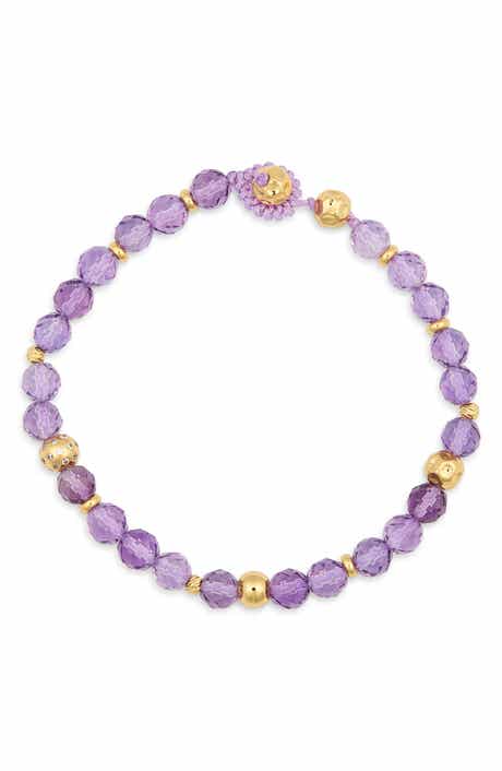 EYE CANDY LOS ANGELES Yami Amethyst Beaded Bracelet