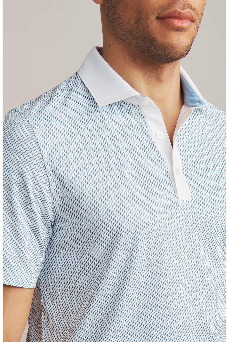 Spread Collar Performance Golf Polo, Alternate, color, TIDAL GREEN WAVY STRIPE