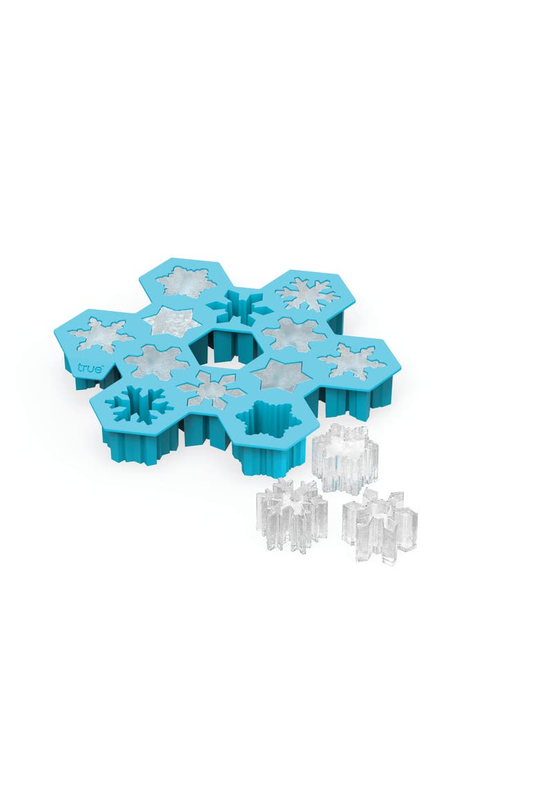 Snowflake Silicone Ice Cube Tray, Alternate, color, Blue