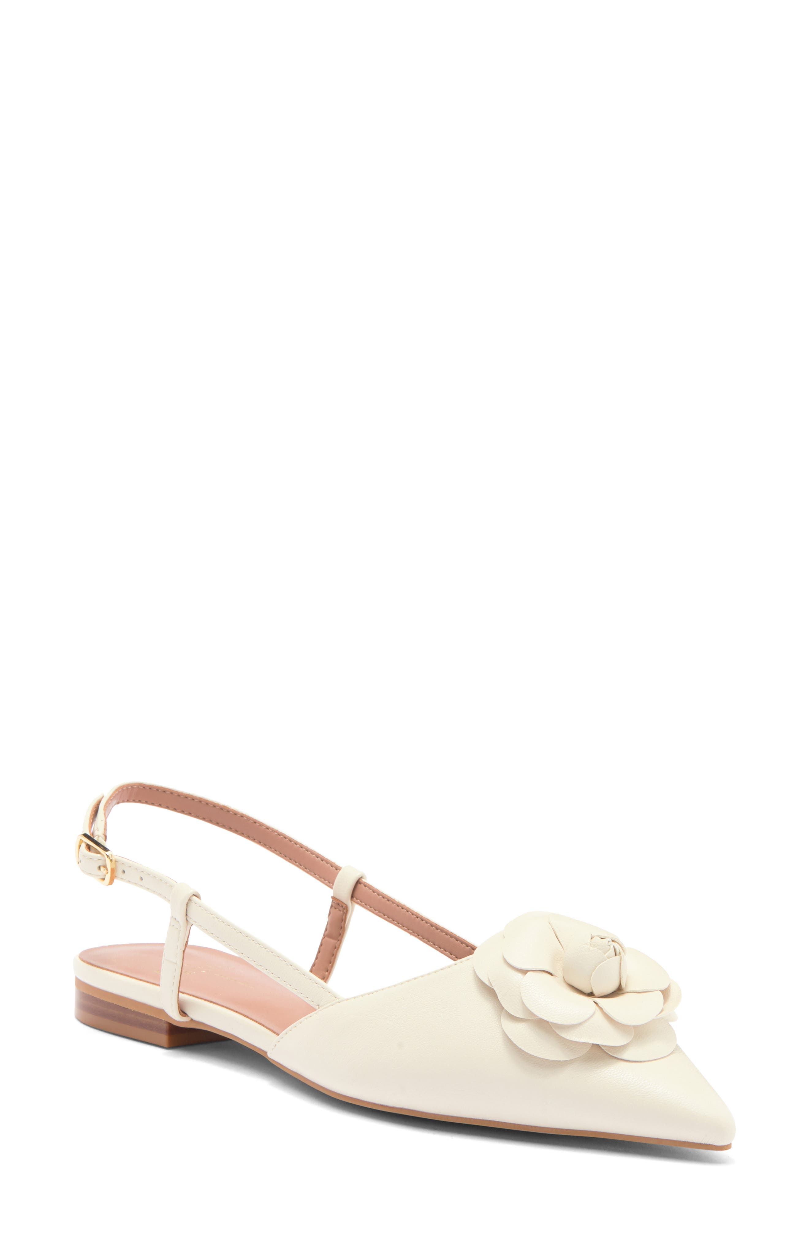 Christa Slingback Flat, Main, color, IVORY