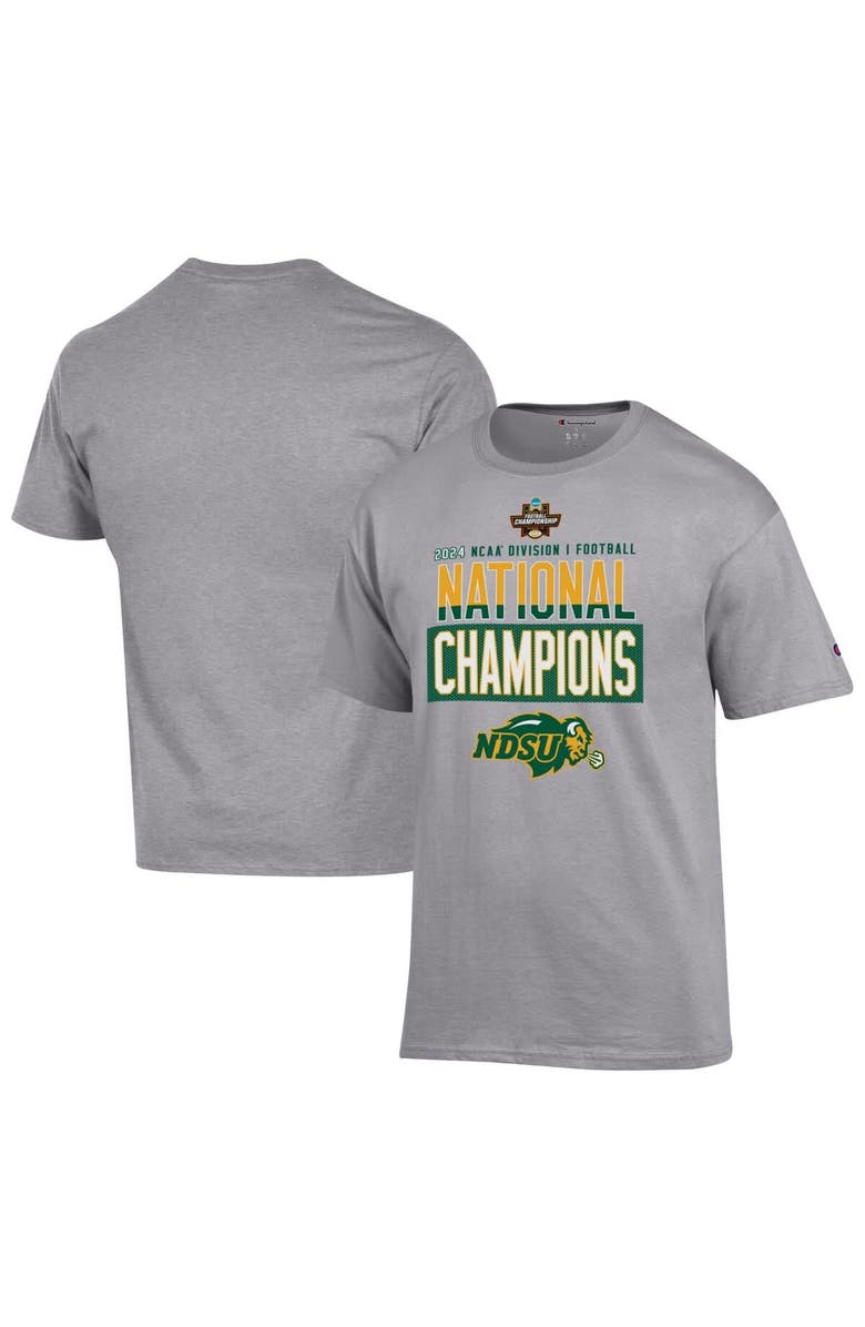 Champion Men's Champion Gray NDSU Bison 2024 NCAA FCS Football National Champions Locker Room T-Shirt, Alternate, color, Gray