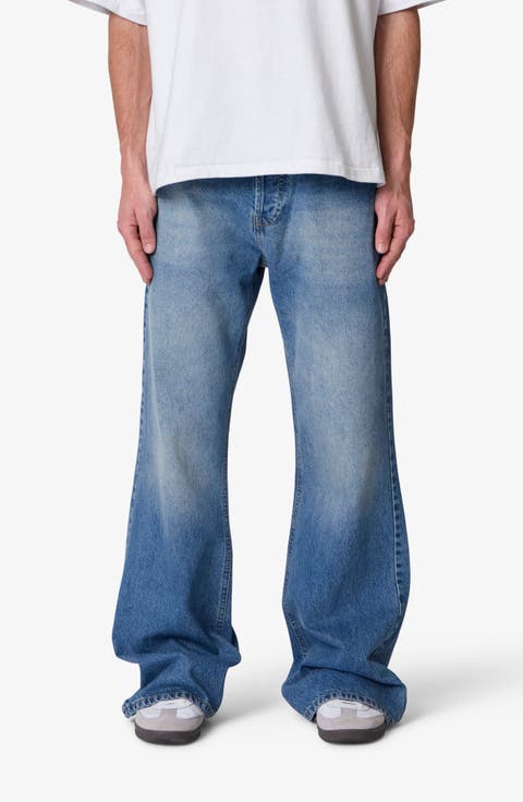 Kick Flare Jeans (Washed Blue)