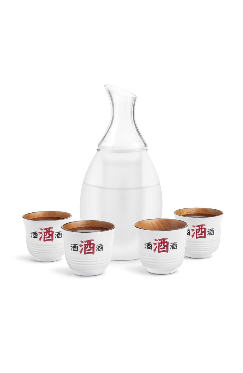 FINAL TOUCH Sake Decanter Set - Frosted White, Main, color, White