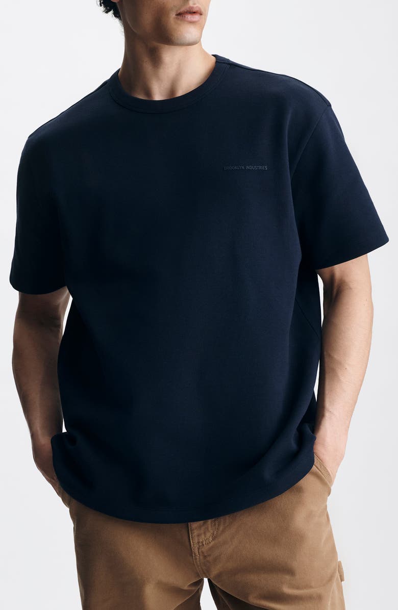 Brooklyn Industries Logo Crewneck T-Shirt, Main, color, Black Iris