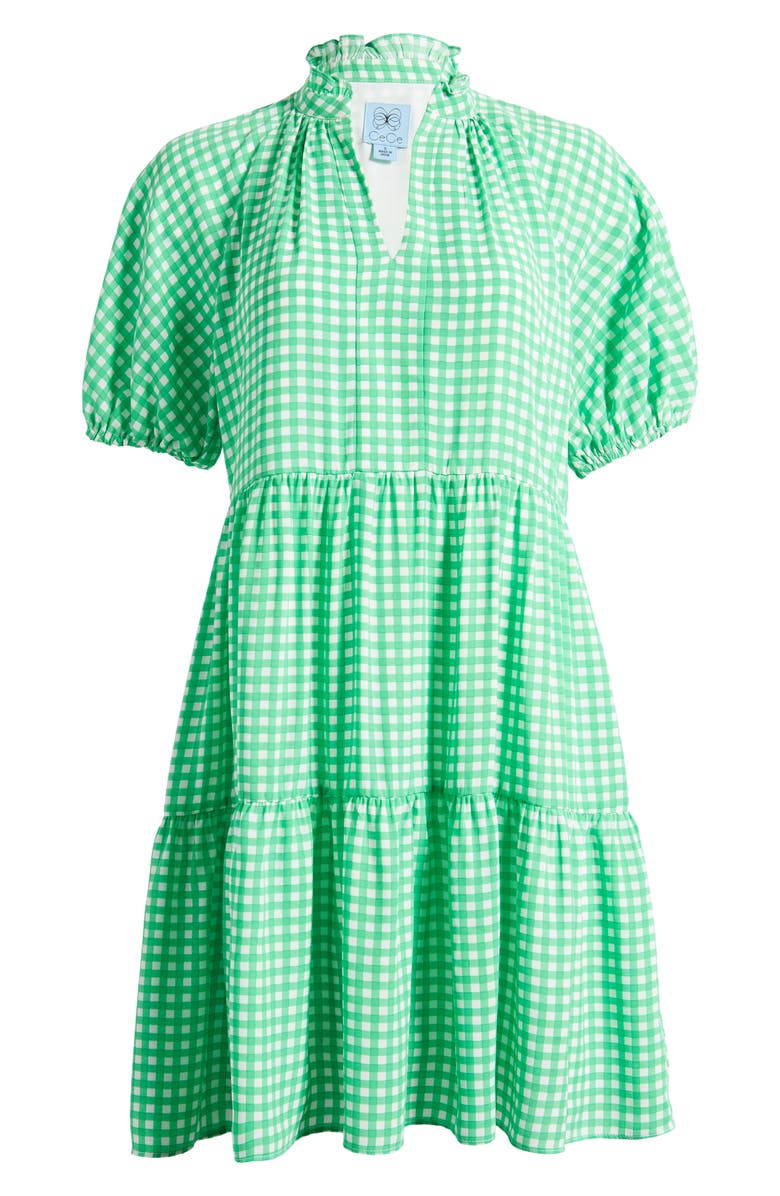 CeCe Gingham Print Babydoll Dress, Alternate, color,