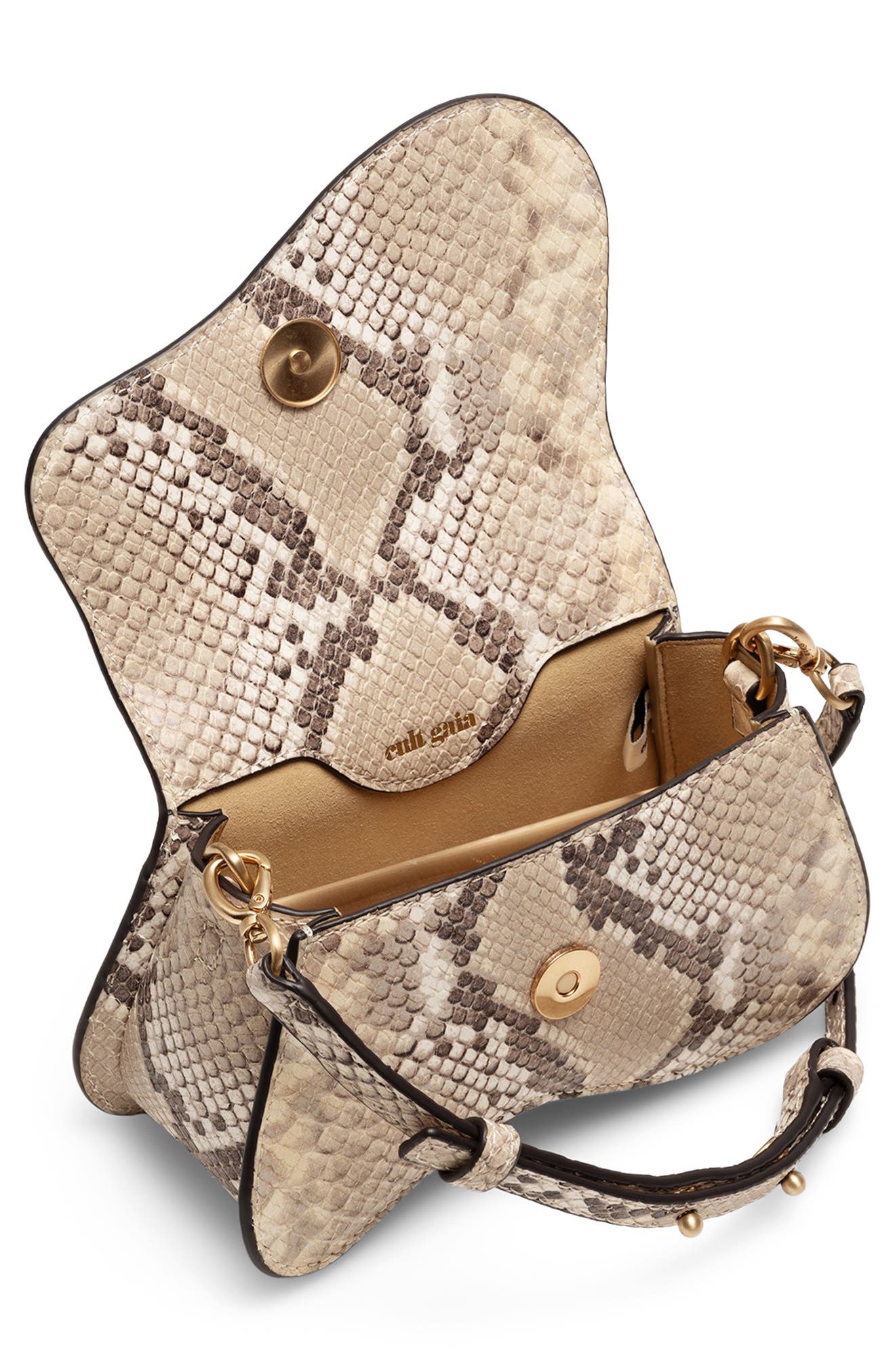 Kazia Nano Snake Embossed Leather Crossbody, Alternate, color, FADED PYTHON