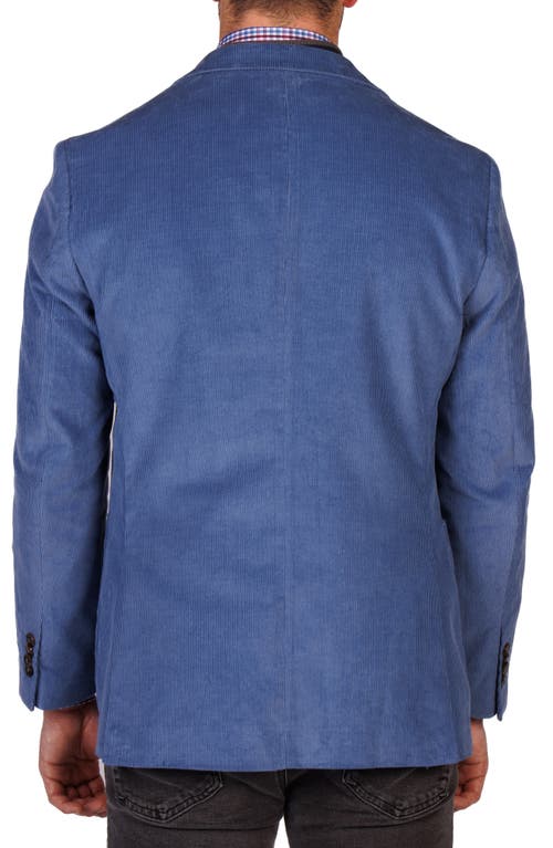 Tailorbyrd Modern Fit Solid Fine Wale Corduroy Sport Coat In Blue