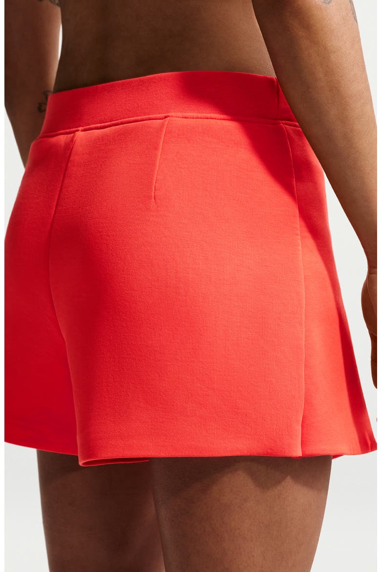 Cotton Blend Tech Fleece Skort, Alternate, color, LIGHT CRIMSON/ BLACK