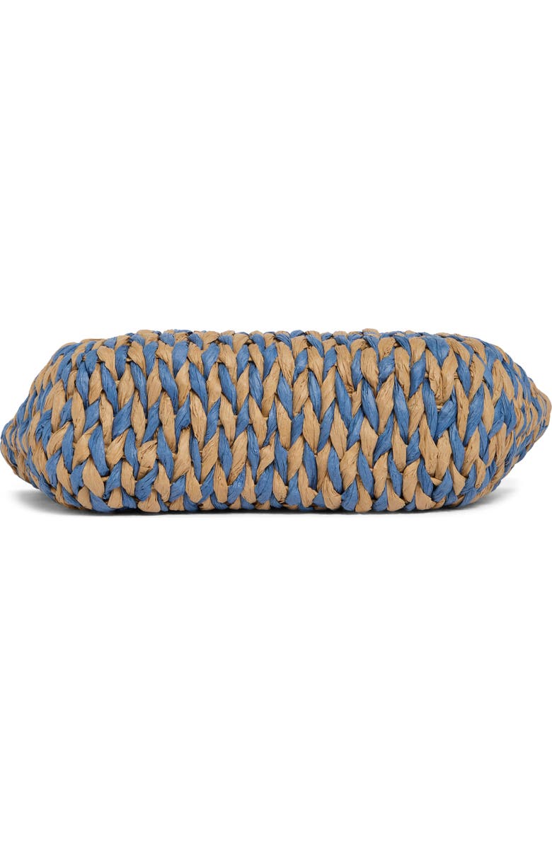 ALESSIA BIANCHI East/West Straw Tote, Alternate, color, Taupe/ Blue