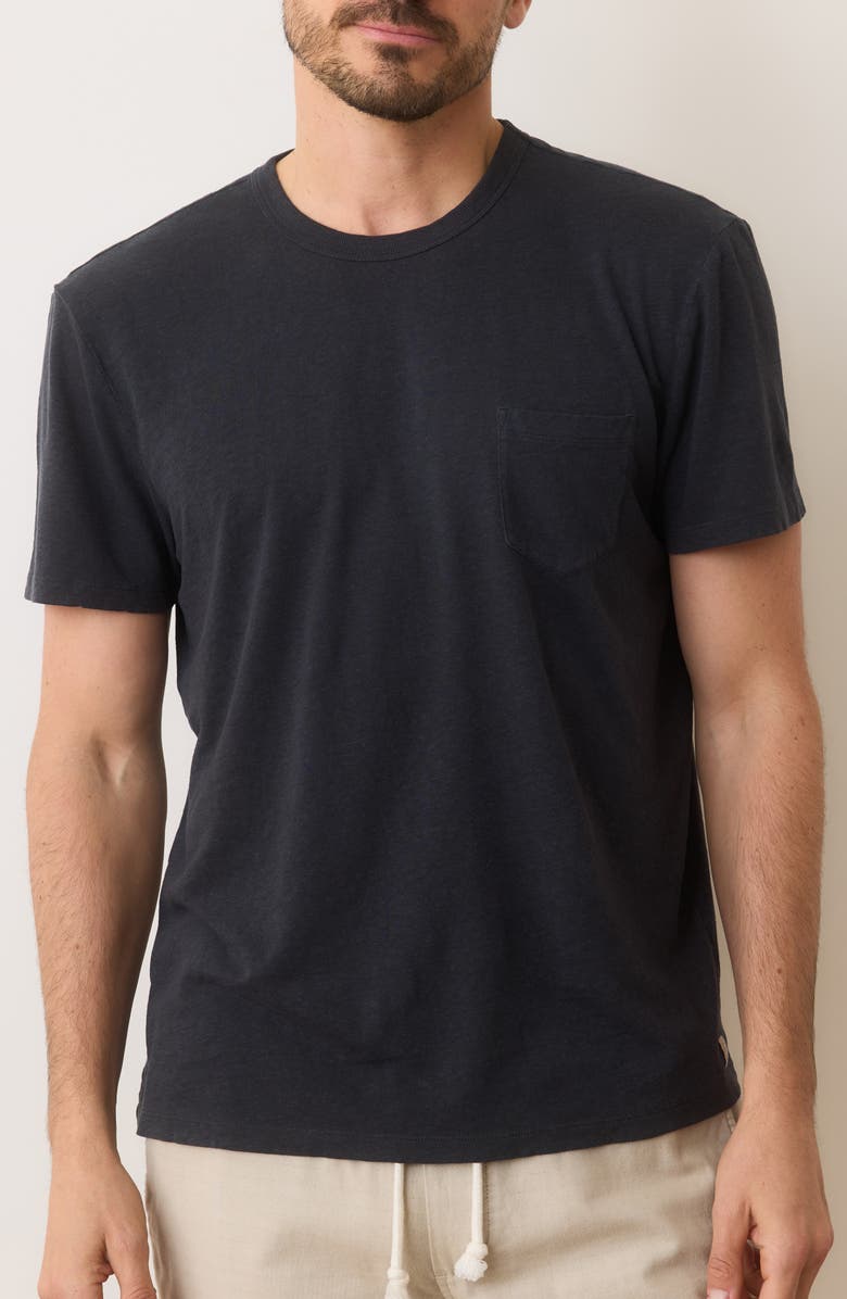 Marine Layer Relaxed Fit Hemp & Cotton T-Shirt, Alternate, color, Faded Black