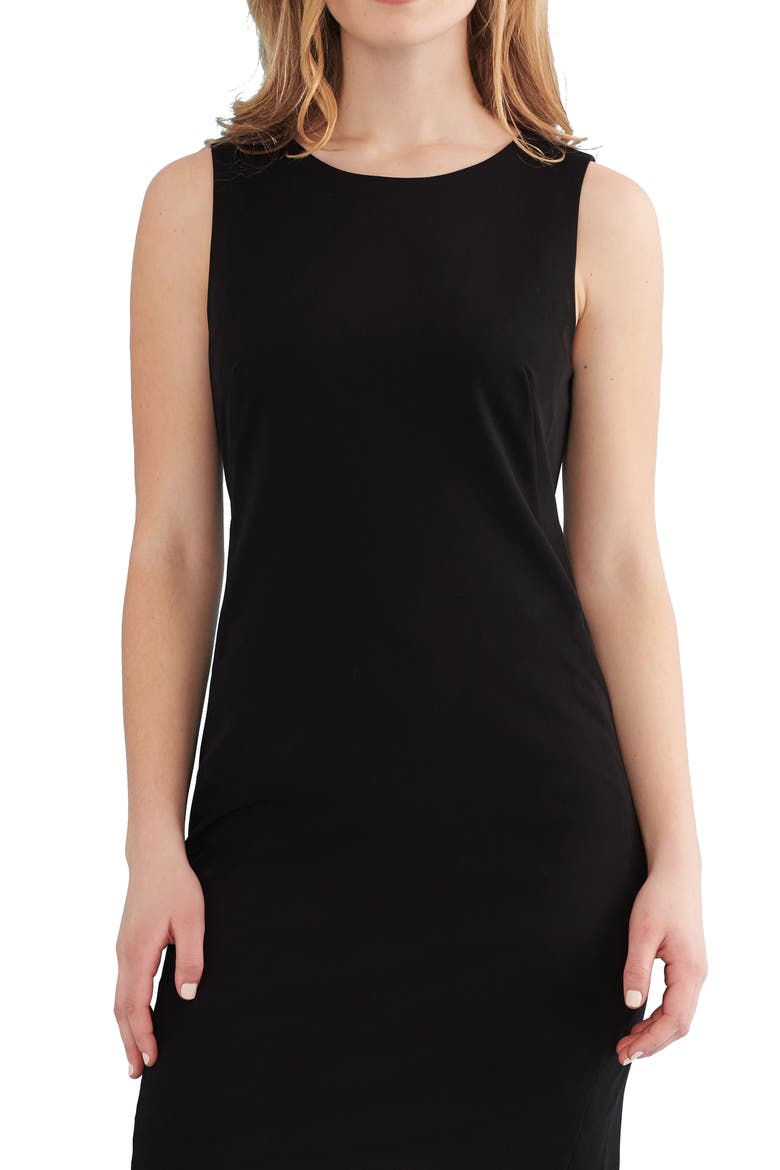 Intro Sheath Dress, Alternate, color, BLACK
