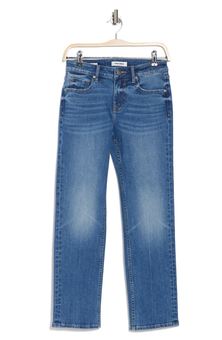 Vigoss Marley Mid Rise Straight Leg Jeans, Alternate, color, Medium Wash