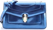 Pre-Owned Bvlgari Serpenti Forever Shoulder Bag Metallic Leather Small