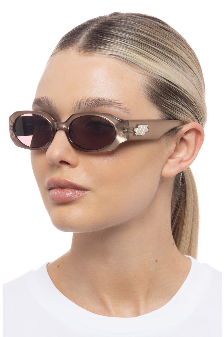 Shebang 52mm Rectangular Sunglasses, Alternate, color, CHAMPAGNE SHIMMER