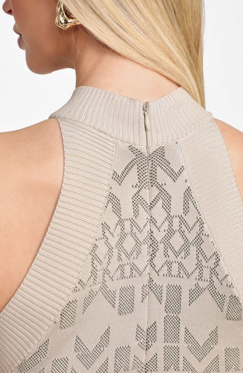 Marciano Billie Monogram Jacquard Sweater Dress In White