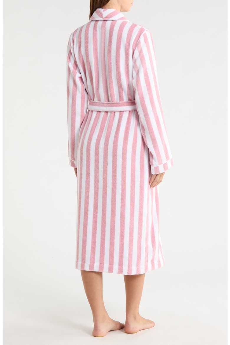 Hydro Cotton Terry Robe, Alternate, color, PINK STRIPE