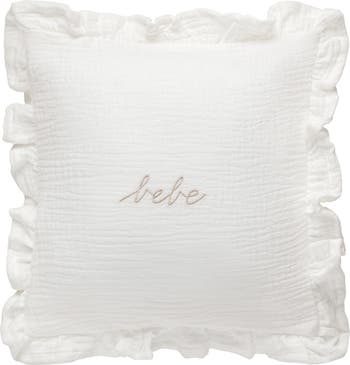 Bebe Ruffle Cotton Gauze Accent Pillow