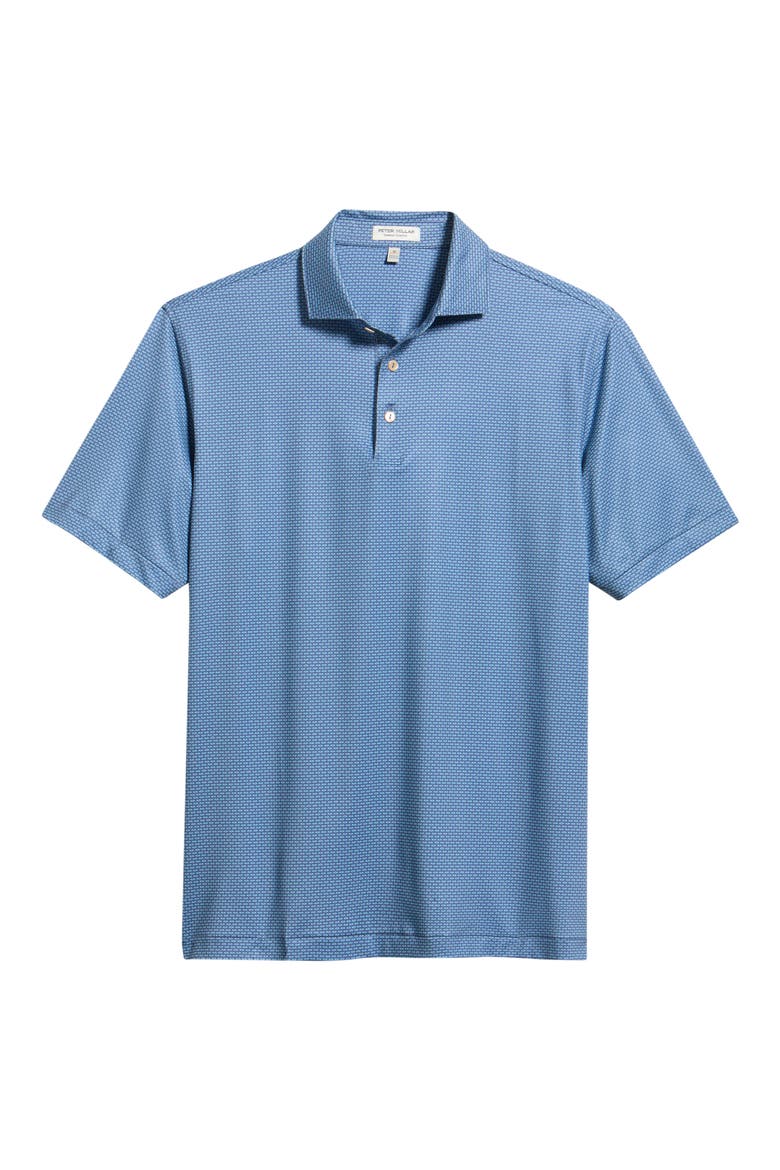 Hague Summer Comfort Microprint Performance Jersey Polo, Alternate, color, BALI BLUE