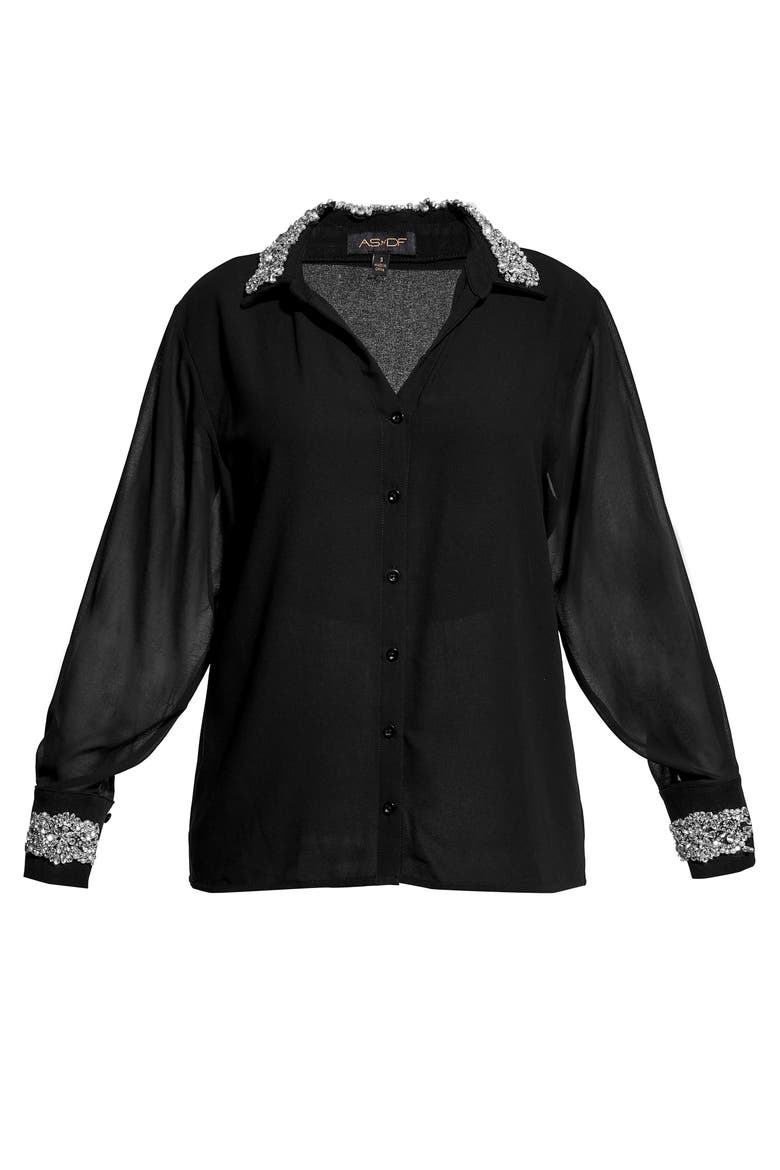 After Dark Blouse, Alternate, color, Black