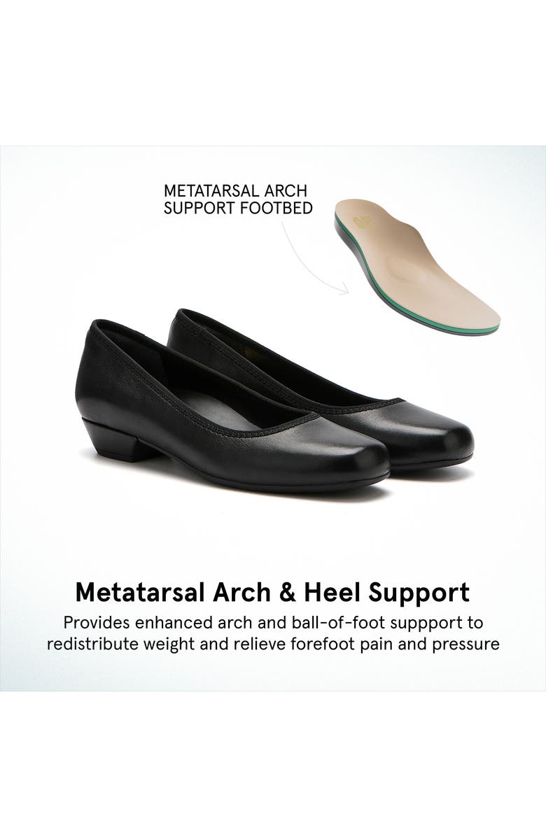 ABEO Via Pump, Alternate, color, Black Leather - Metatarsal
