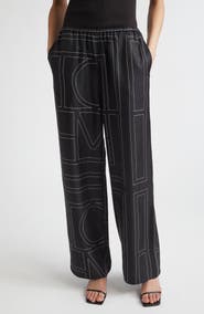 TOTEME Totême Monogram Silk Pajama Bottoms