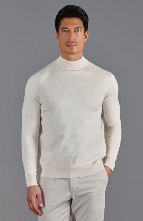 Cotton Mock Turtle Neck Sweater