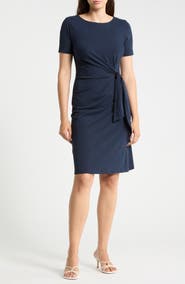 JMCLAUGHLIN Lenora Side Tie T-Shirt Dress