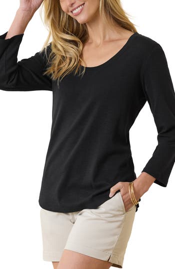 トミー バハマ  Bahama Ashby Isles Rib 3u002F4 Sleeve Scoop レディース シャツ トップス Su Ashby Isles Rib 3/4-Sleeve T-Shirt