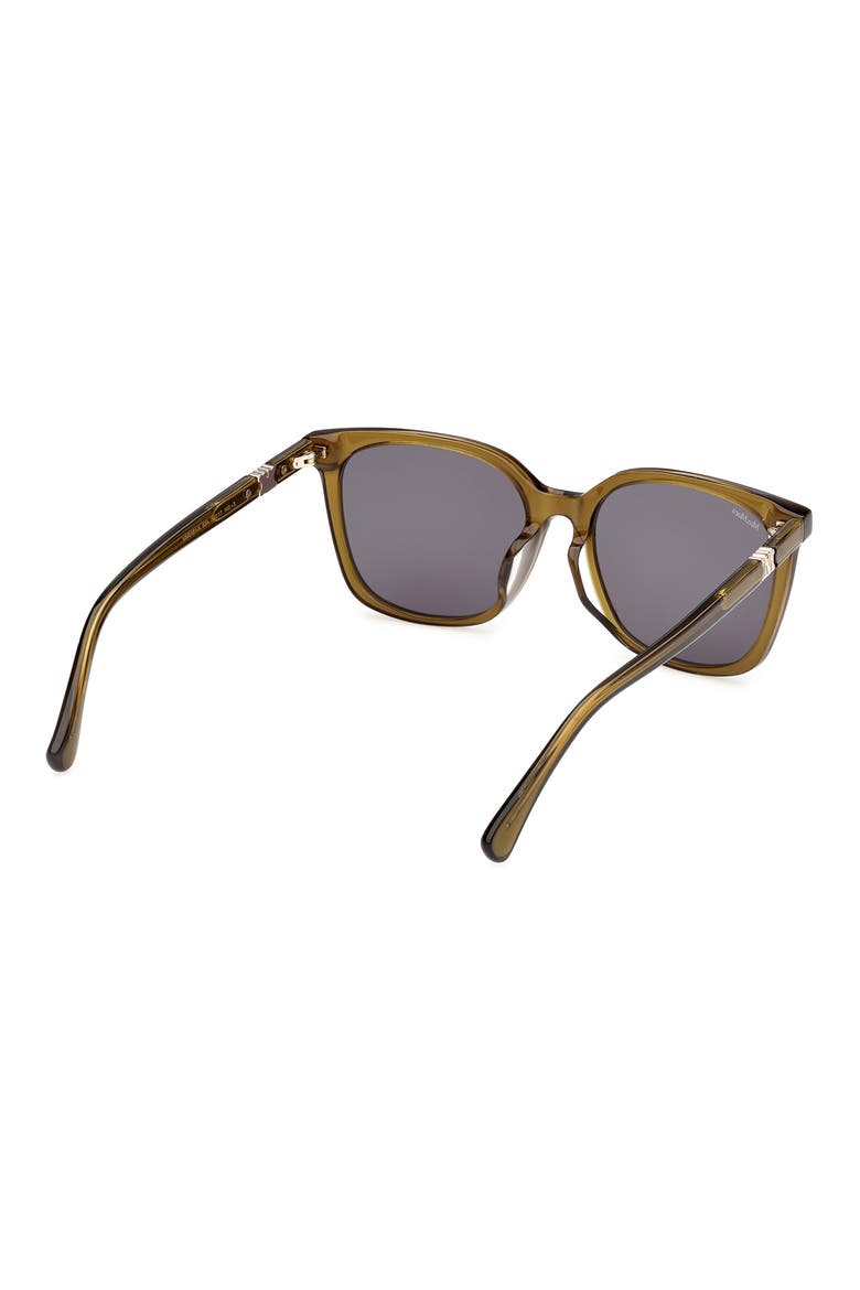 55mm Round Sunglasses, Alternate, color, SHINY LIGHT GREEN / SMOKE