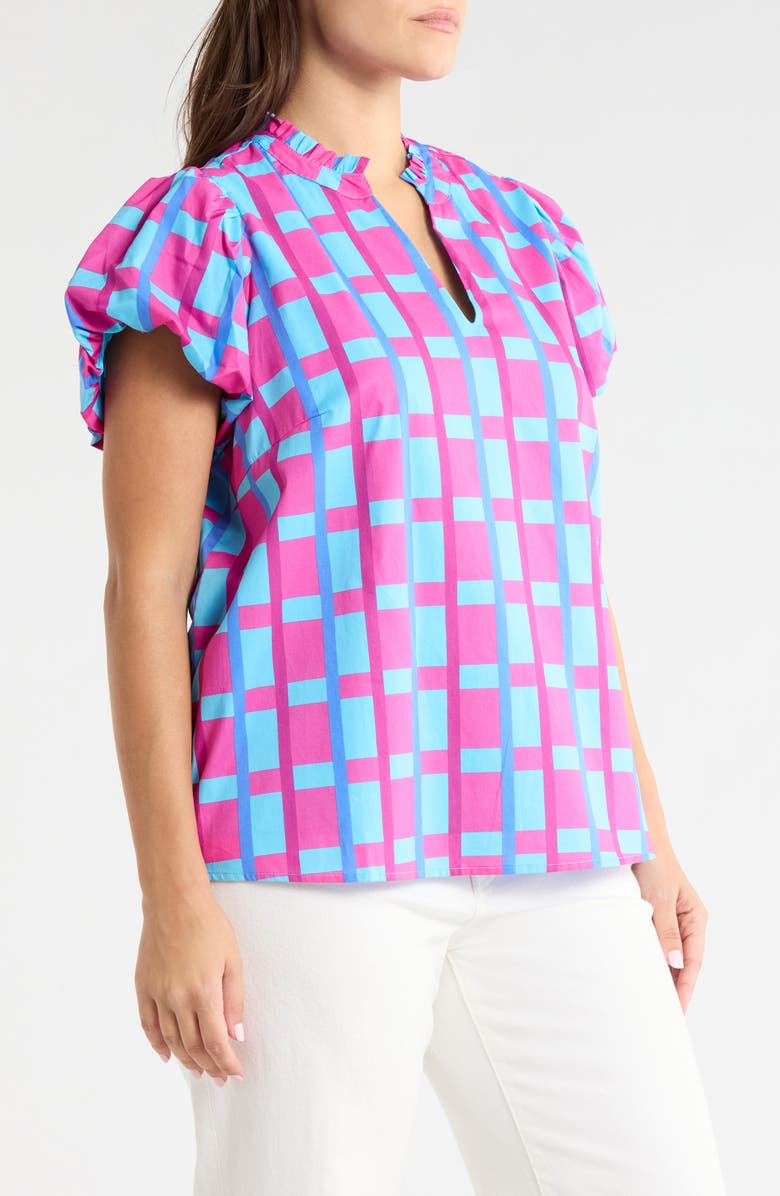 SUGARLIPS Marvy Checker Top, Alternate, color, Fuchsia/Blue