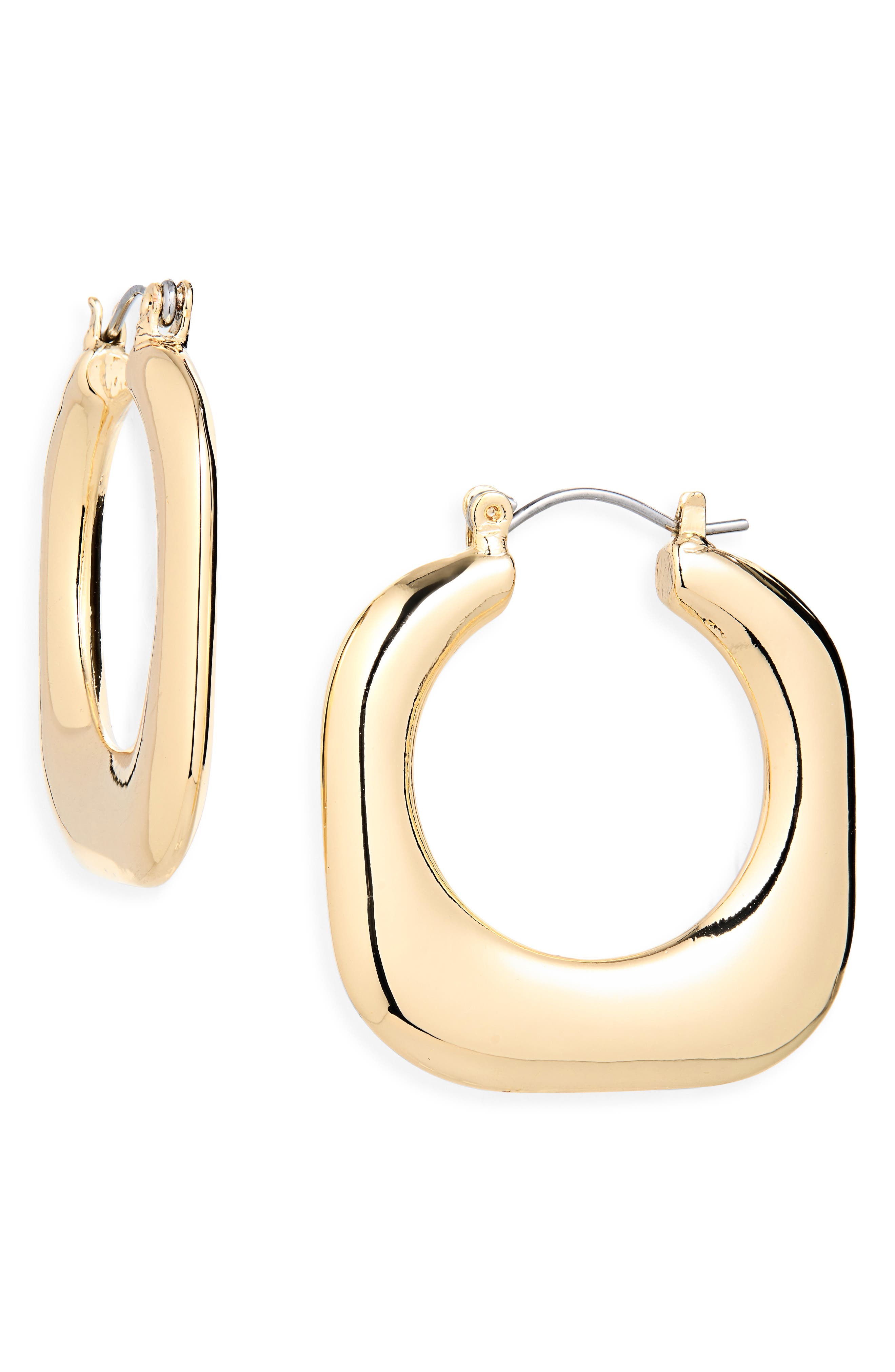 Cara Square Hoop Earrings