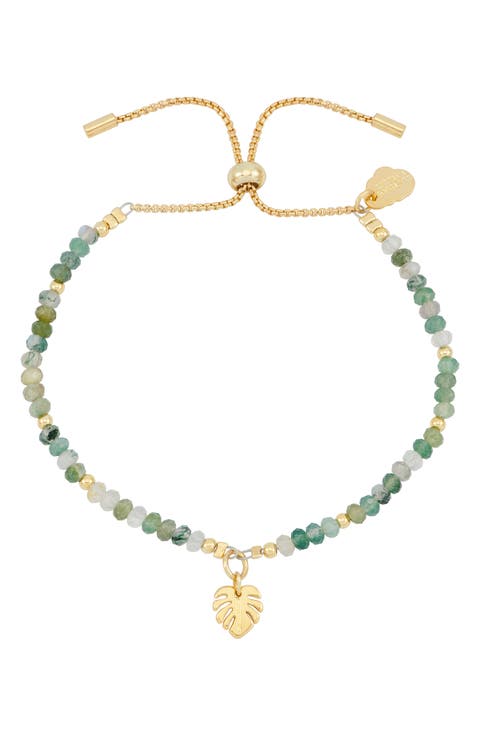 Amelia Rooting for You Agate Bead Slide Bracelet