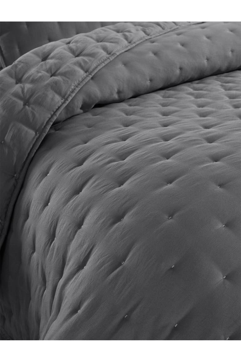 CHIC Chylar Tufted Cross Stitched Design Queen Quilt Set - Grey - 3 ...