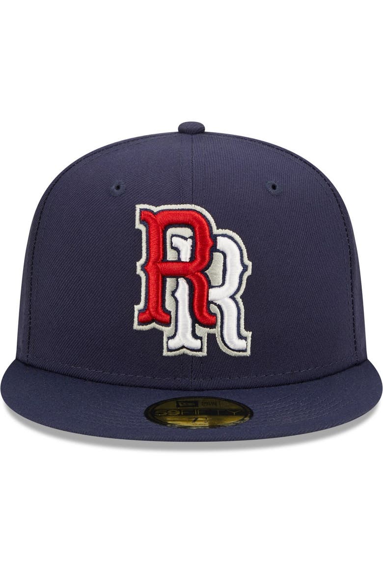 Men's New Era Navy Round Rock Express Authentic Collection Road 59FIFTY Fitted Hat, Alternate, color, Navy