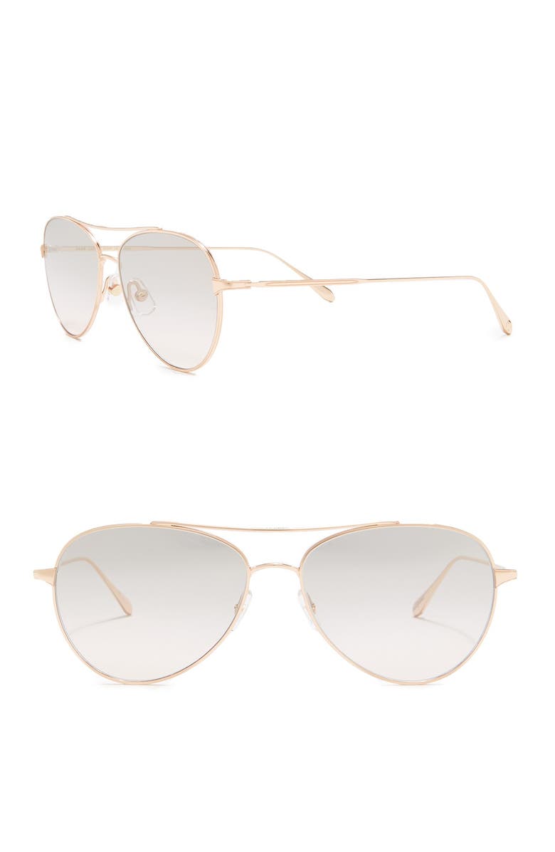 GARRETT LEIGHT Culver 56mm Aviator Sunglasses, Alternate, color, 