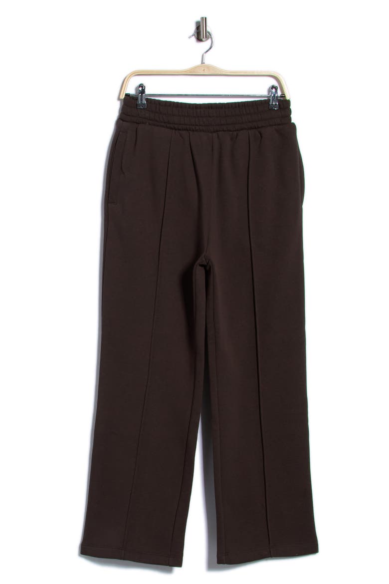 Plush Straight Leg Pants, Main, color, BROWN