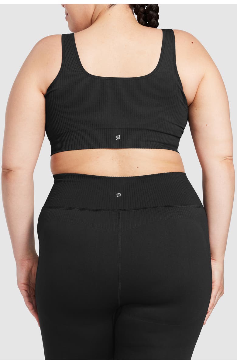 Peloton Seamless Square Neck Bra, Alternate, color, Black