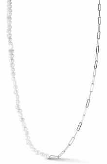 GLAZE JEWELRY Pearl Paper Clip Necklace