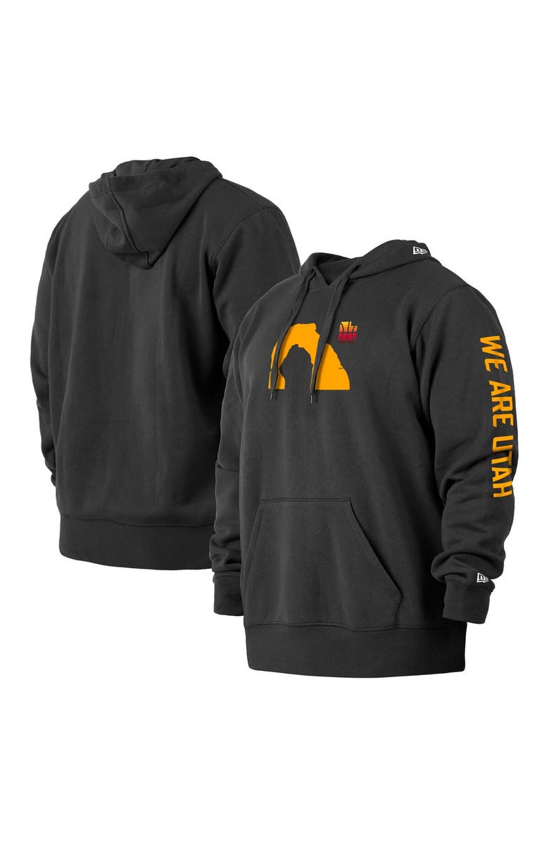 New Era Men's New Era Black Utah Jazz 2021/22 City Edition Big & Tall Pullover Hoodie, Main, color, 