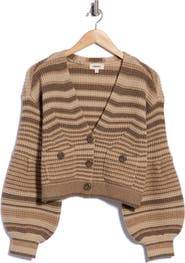 L'AGENCE Christabel Stripe Cardigan